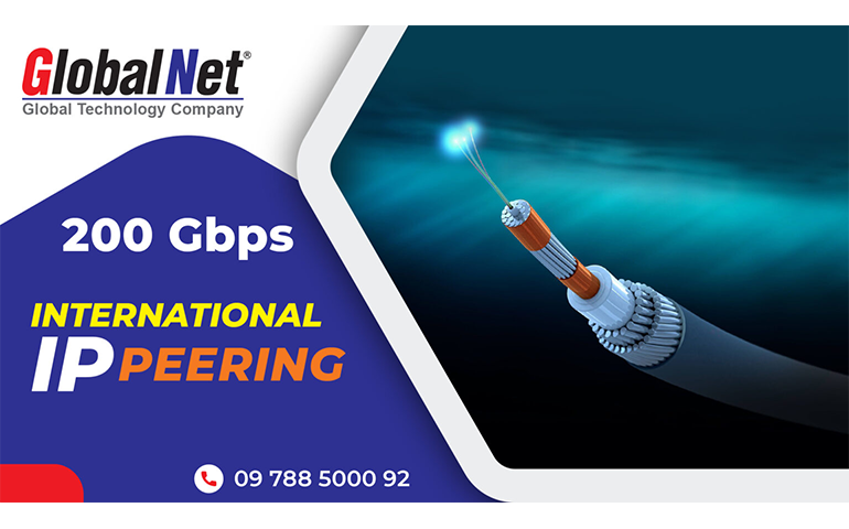 GlobalNet International IP Peering Capacity is Reached to 200 Gbps